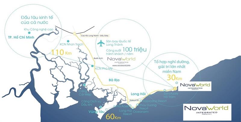 MẶT BẰNG TỔ HỢP NGHỈ DƯỠNG NOVAWORLD BÀ RỊA RA SAO?