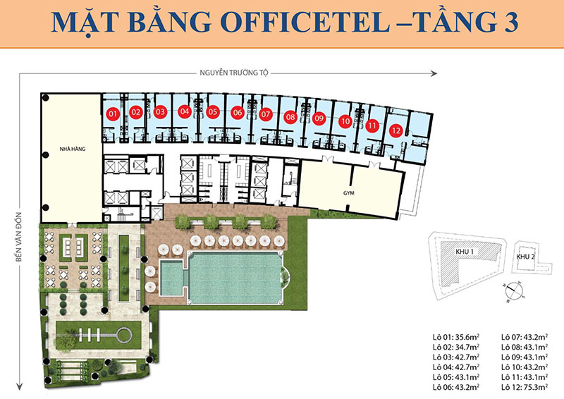 MB OFFICETEL TẦNG 3