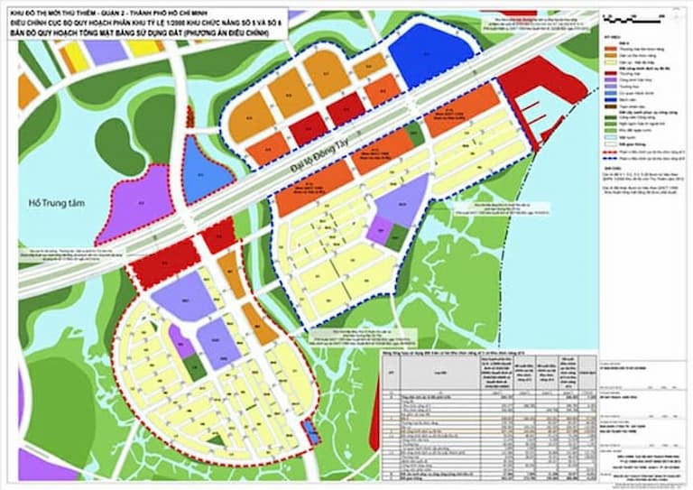 Bản đồ quy hoạch khu đô thị mới Thủ THiêm