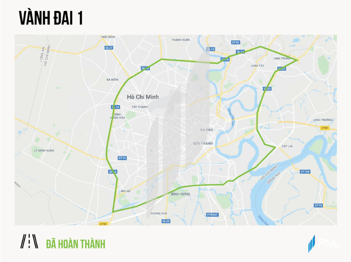Bản đồ Vành Đai 1 TP Hồ Chí Minh