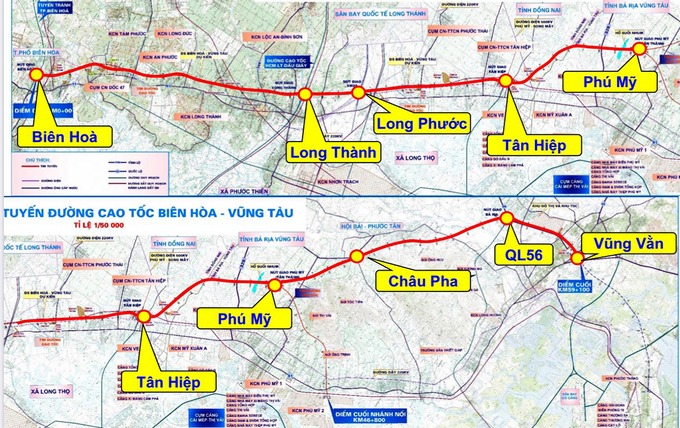 Kế hoạch xây dưng tuyến cao tốc Biên Hòa Vũng Tàu - Tiến độ NovaWorld Hồ Tràm quý 1/2022